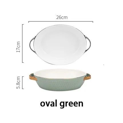 Oval grön