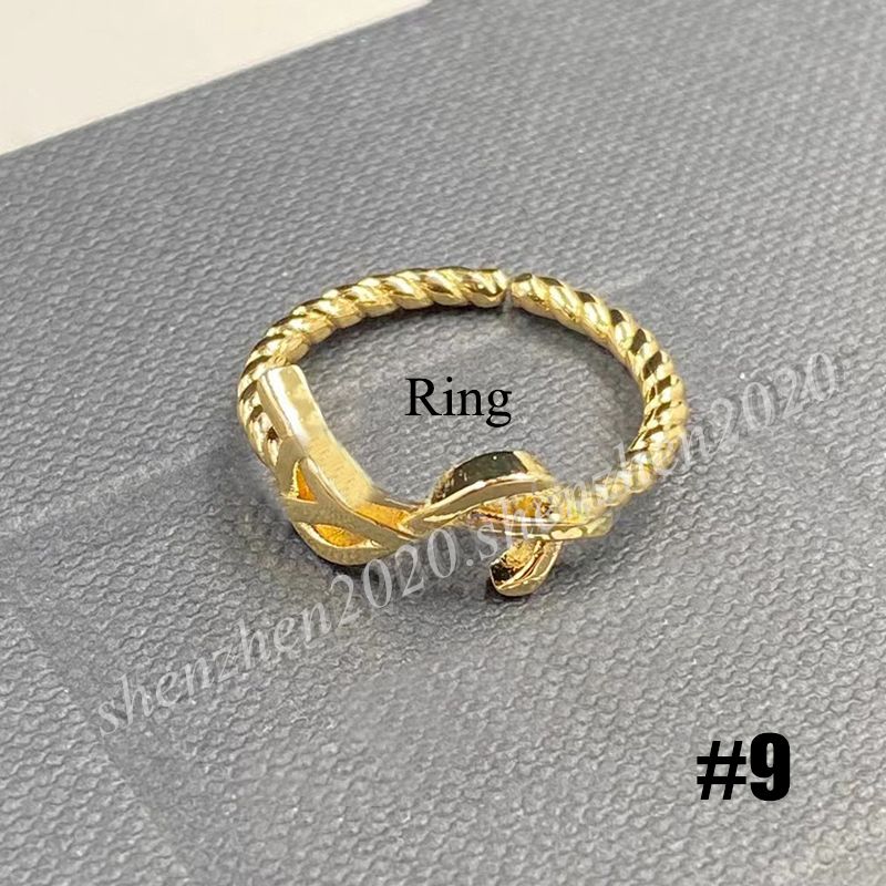 #9 anello (dimensione libera) -Gold