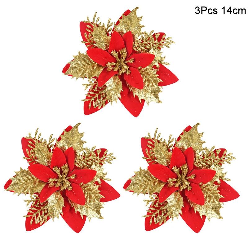 3pcs Red Gold