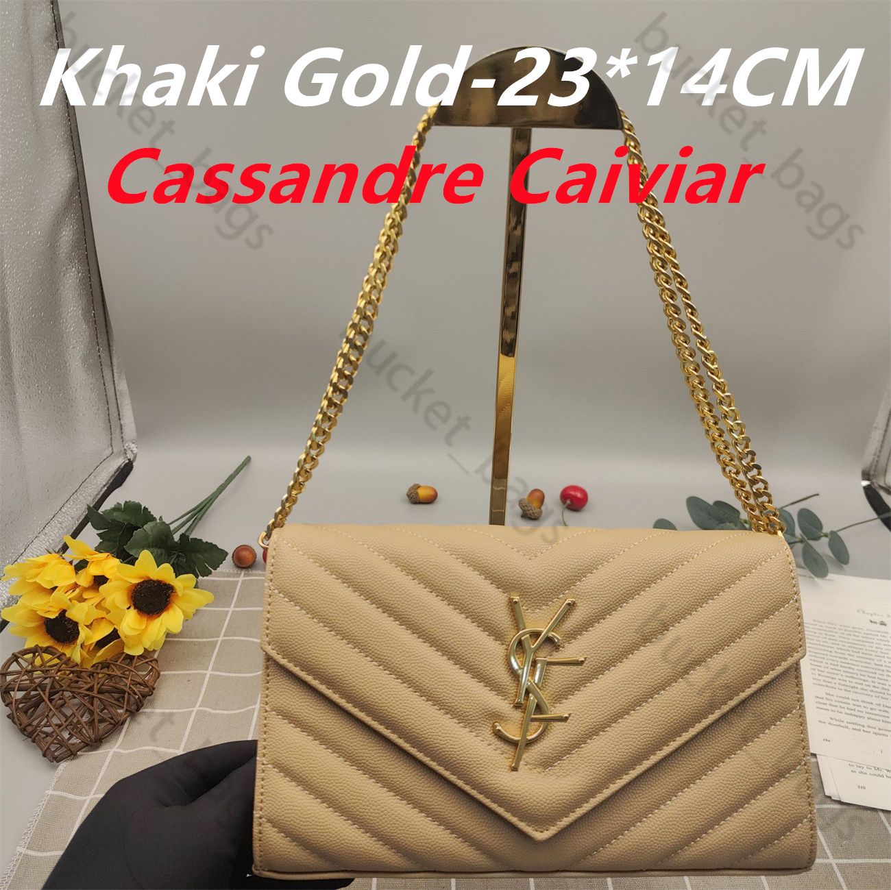 Caviar-Khaki Gold