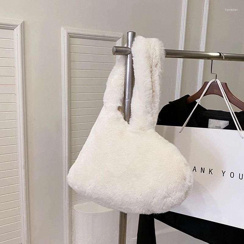 white plush bag