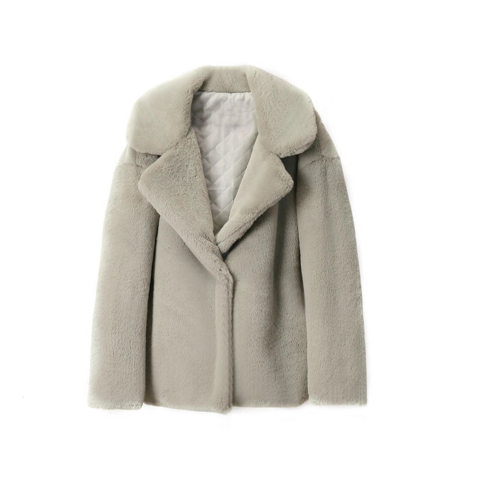 manteau de fourrure vert nude