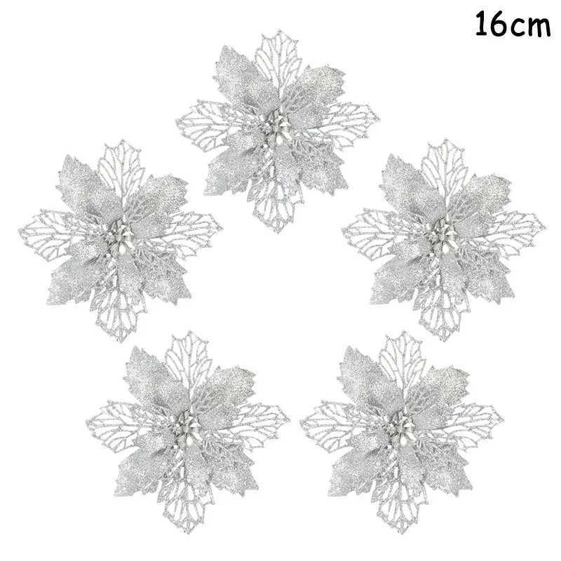 5pcs fleur d'argent