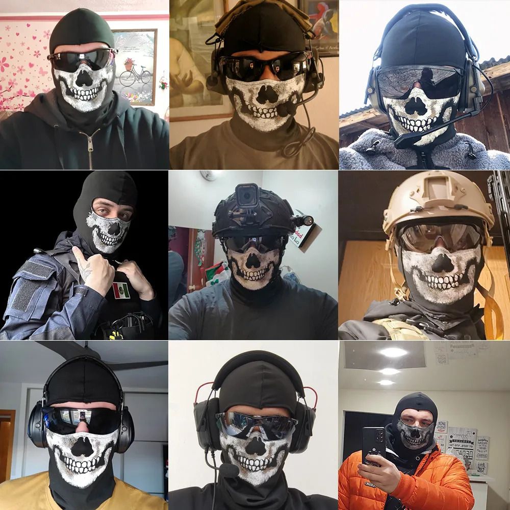 Party Masks COD MW2 Ghost Skull Balaclava Ghost Simon Riley Face War Game  Cosplay Mask Protection Skull Pattern Balaclava Mask 231020 From Jiu10,  $8.63