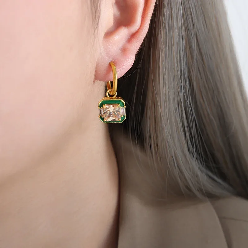 Green Earrings