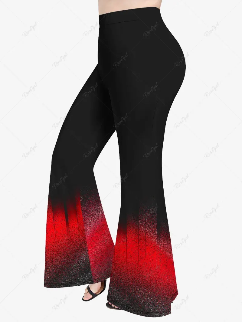 Pantalon évasé rouge