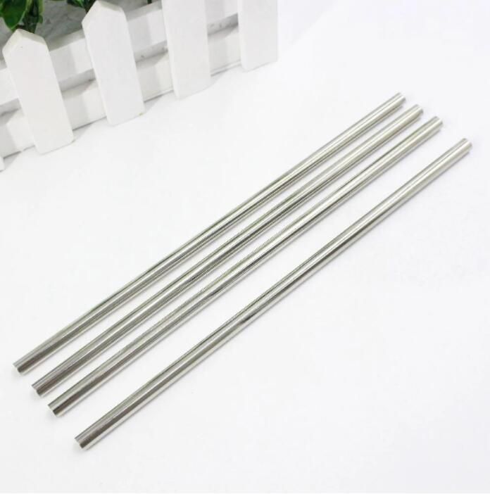 Straight silver straws