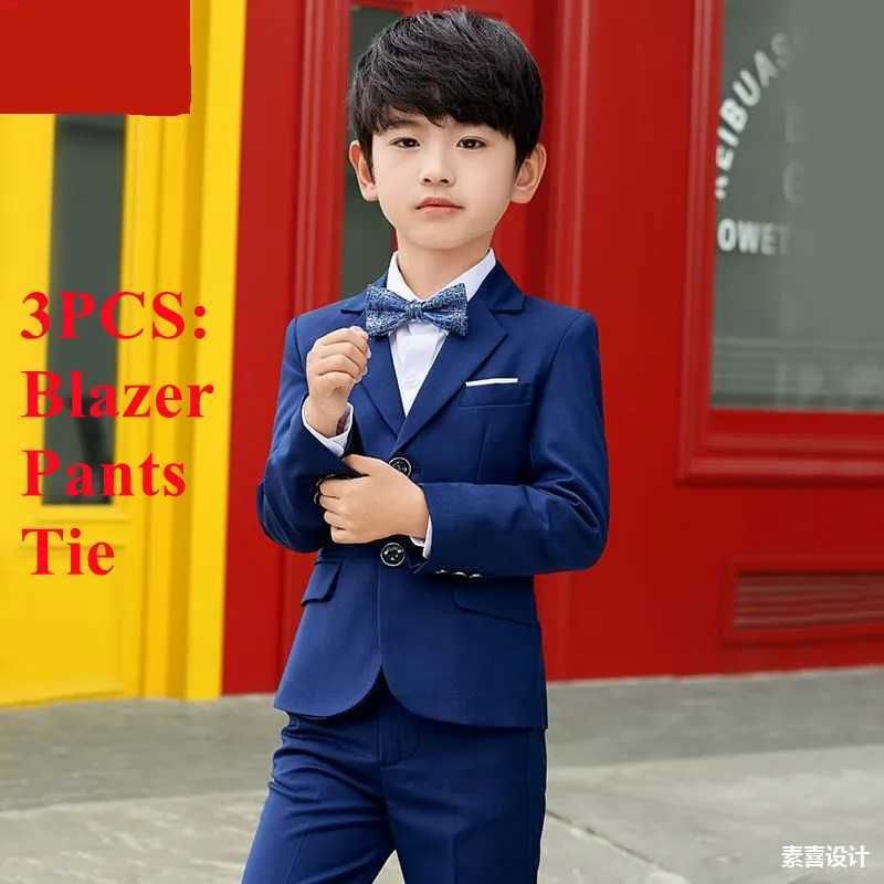 3pcs coat pants tie