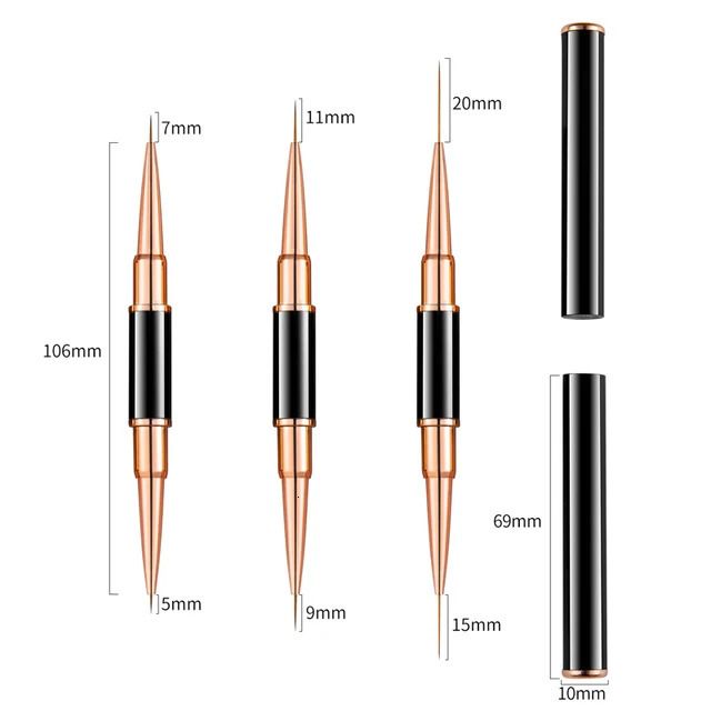 3pcs Liner Black