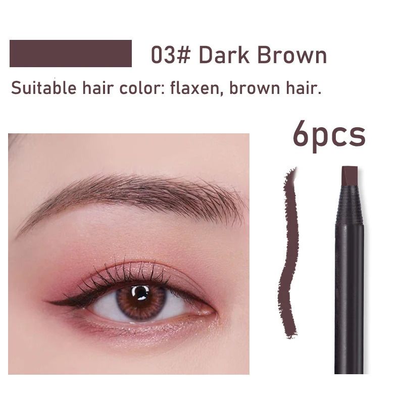 6pcs dark brown