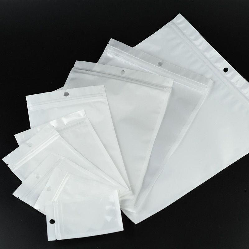 Wholesale Clear And White Pearl Plastic Bags Poly OPP Packing