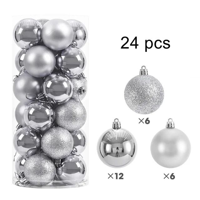 Silver 24pcs-4 cm