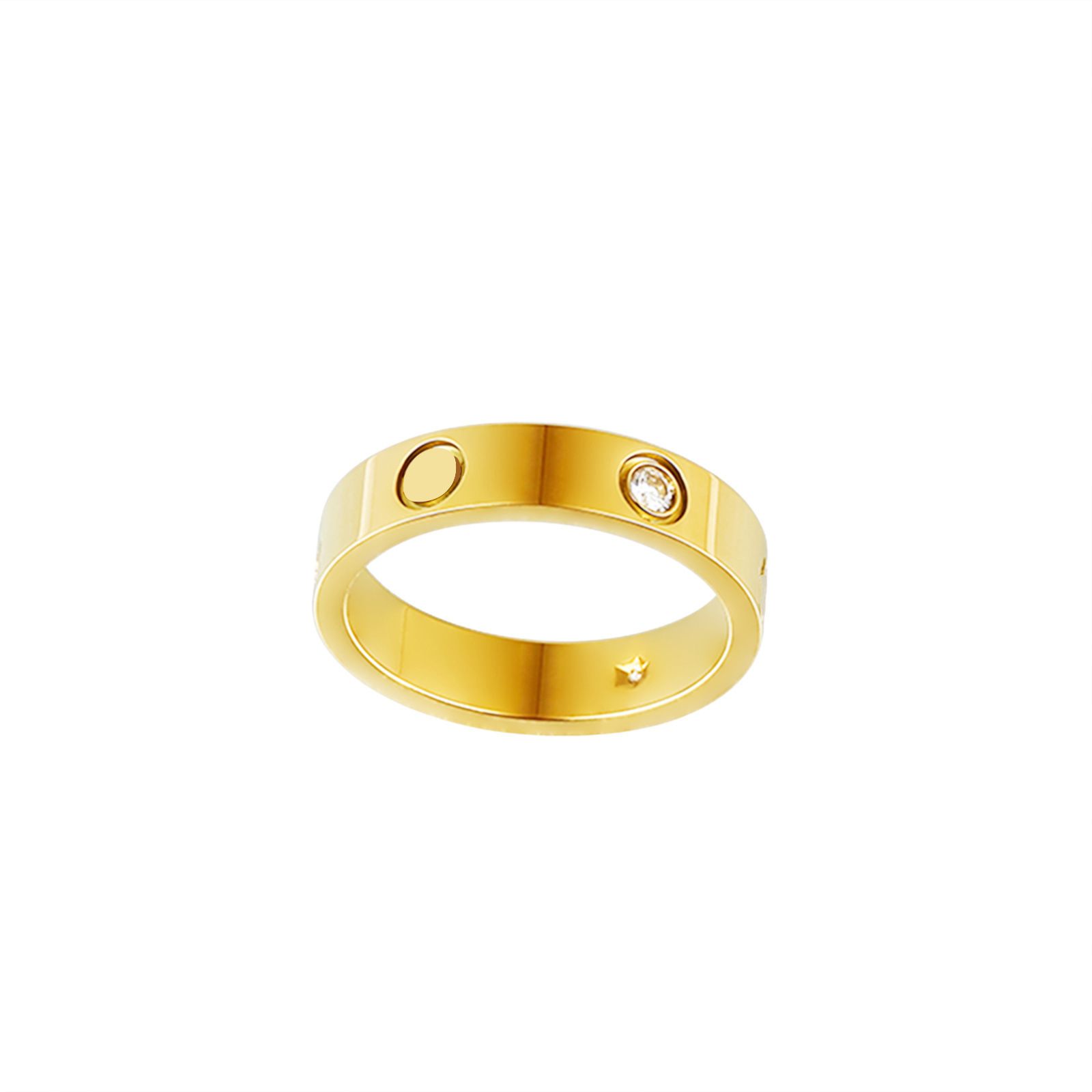 Szeroki 4 mm-Gold-Diamond