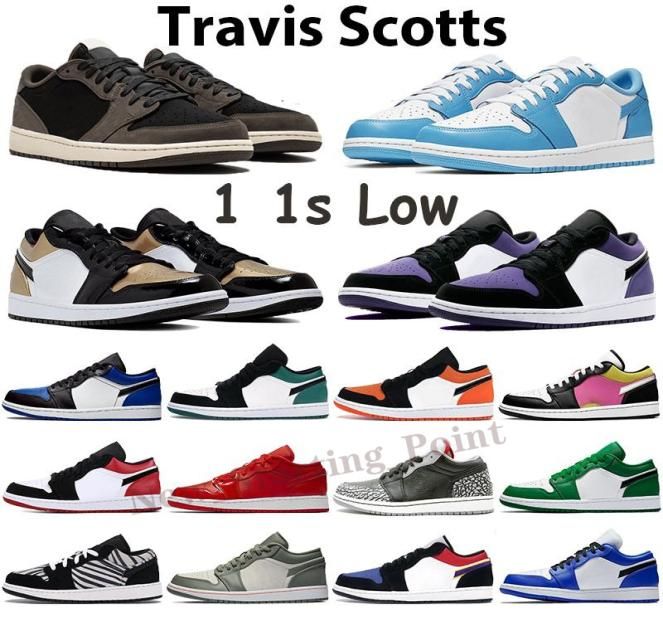 arrival men women 1 low shoes Jump man QS Lance Mountain UNC Top 3 court purple triple black white stylist sneakers7181394
