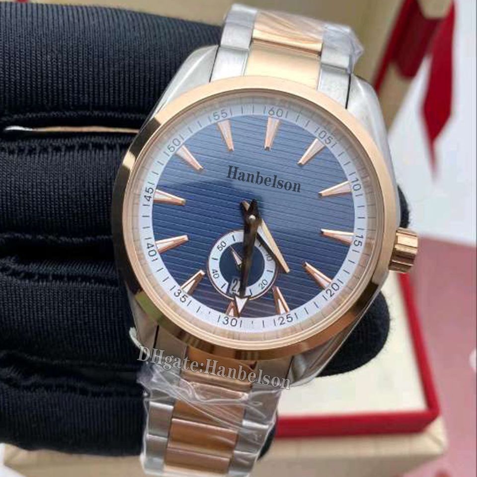 two tone rose gold blue dial