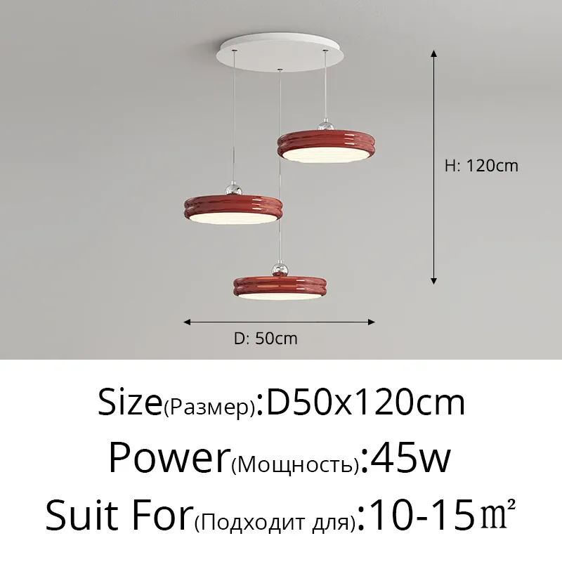 Dimmbar mit Fernbedienung, Rot, D50 x 120 cm