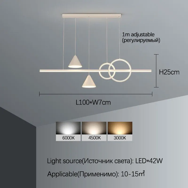 3 ألوان L100cm بيضاء