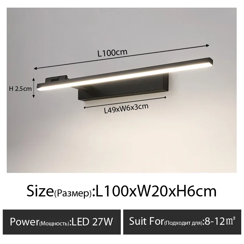 Vitt ljus höger svart l100 cm