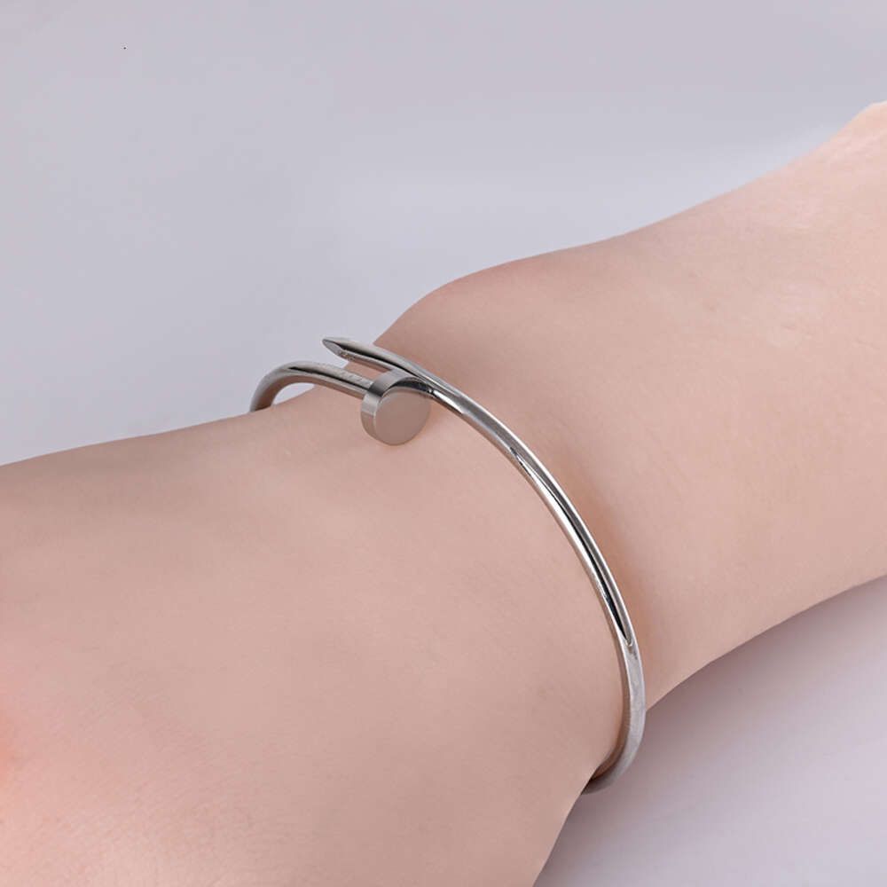 Silver-17cm-Small Model Nail Bangle