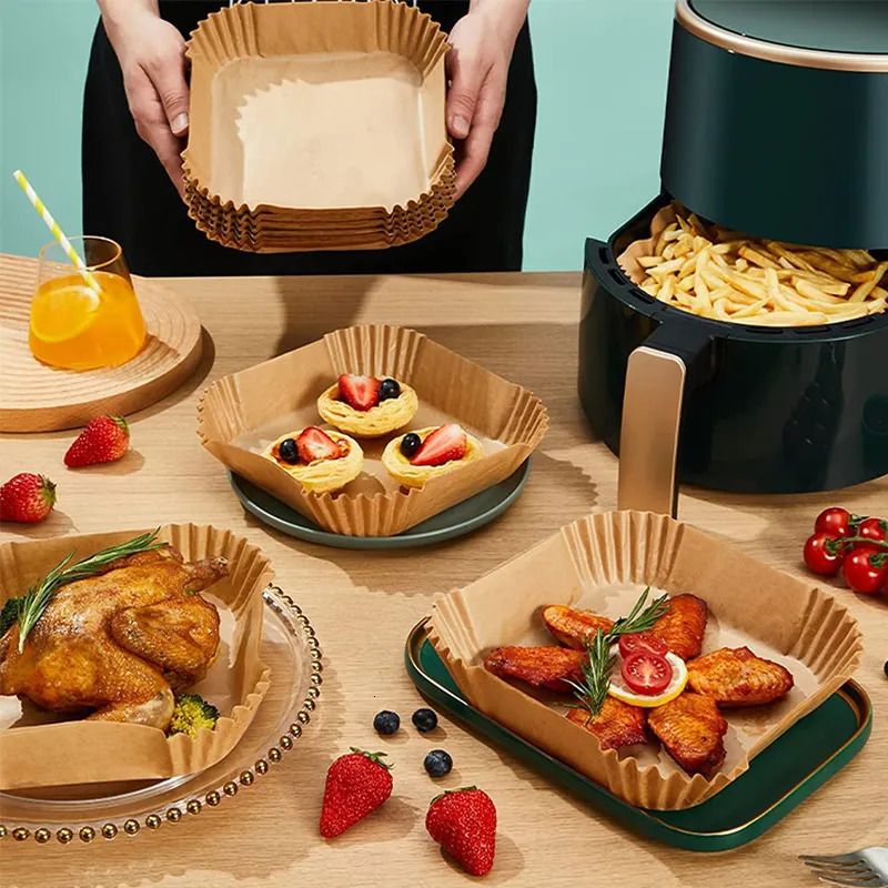 Disposable Air Fryer Liners, Square And Round Paper Air Fryer