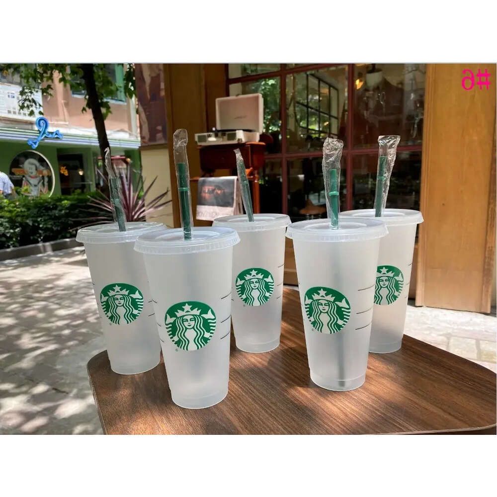 Starbucks 700ml/24oz Fruit Patterns Large Capacity Plastic Contigo Sippy Cup