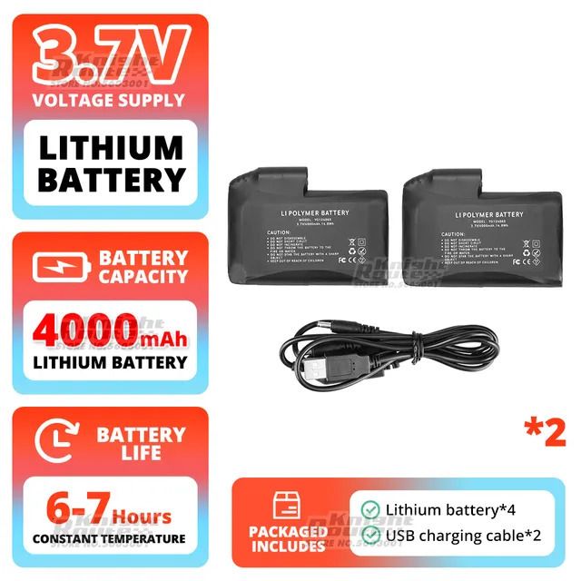 4 stuks (3,7 V-4000 mAh)