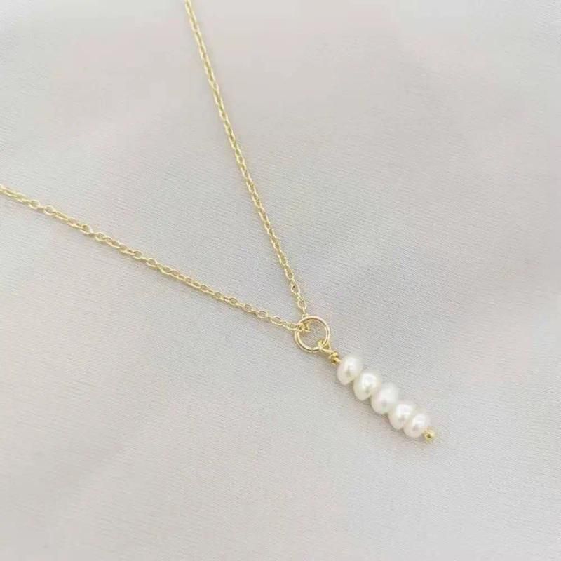 Pearl White 14 -K -Gold wypełniony 38 cm