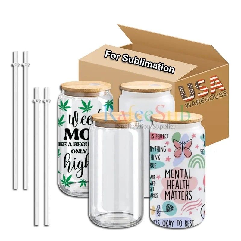 Glass Cups with Bamboo Lids and Glass Straw - Beer Can Drinking Glasses, 16  Oz Iced Coffee Glasses, Cute Tumbler Cup for Smoothie, Boba Tea, Whiskey,  Water - China Glass Cups and