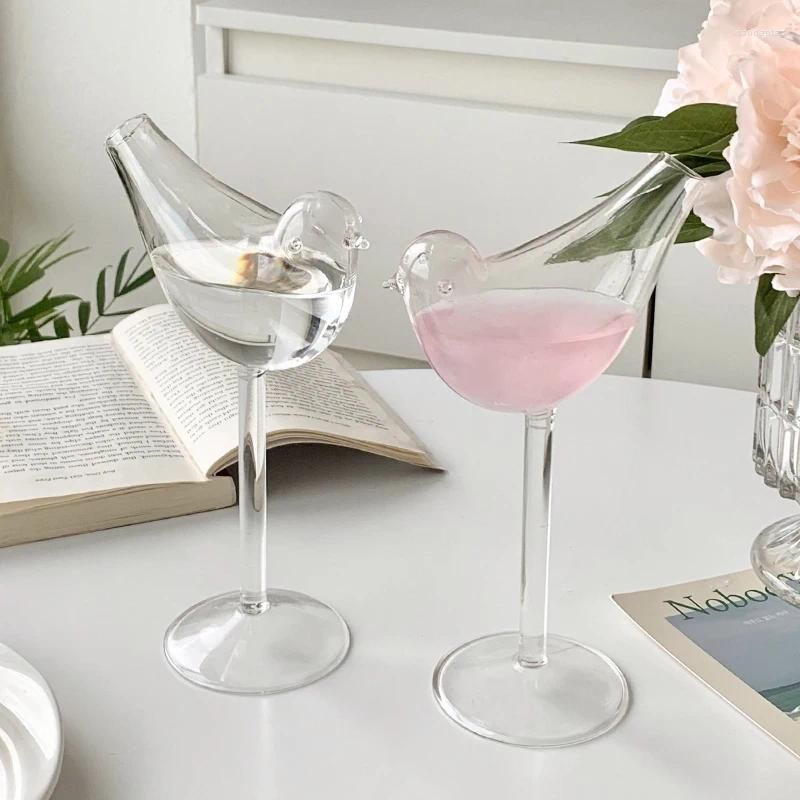 Cocktail Glass Creative Bird Shape Water Juice Wine Glass Bar Ktv Party  Decorative Glass