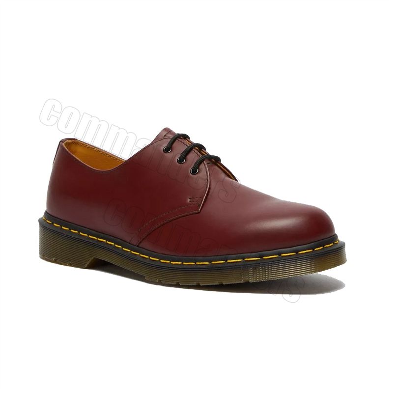 Oxford Low 1461 en cuir lisse Cherry Re