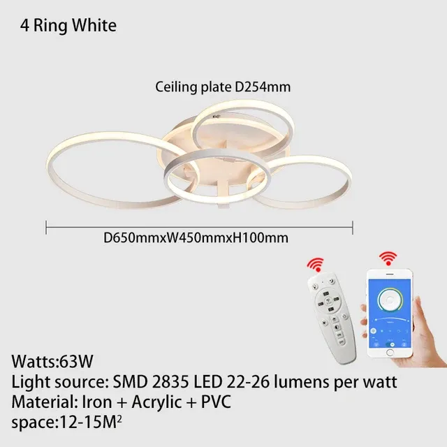 App med RC Dimble 5 Rings White