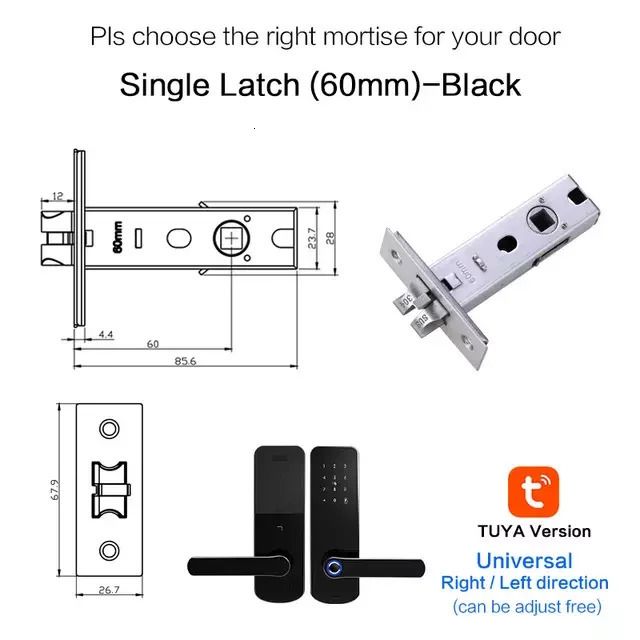 Loquet simple 60 mm