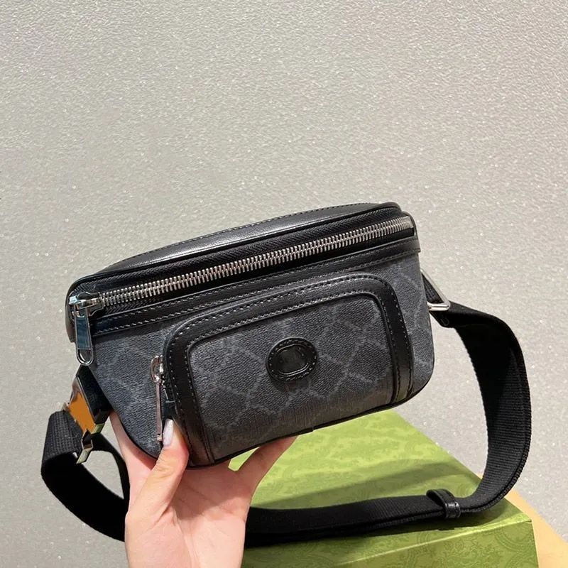 검은 색 Bumbag 22*13*3.5cm