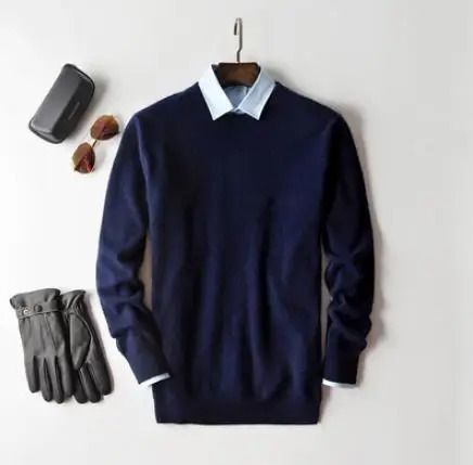 o-neck navy blue