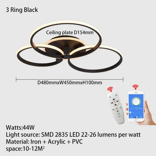 App med RC Dimble 4 Rings Black