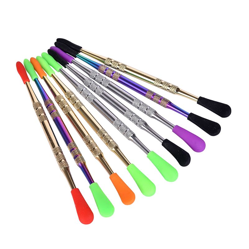 Gold Rainbow Silver Tool Digging Smoke Wax Oil Dab Pick Tool Titanium Dry  Herb Pen Kit Tobacco Pipe Enail Kit Silicone Tips Plastic Tube From  Happypart, $1.05