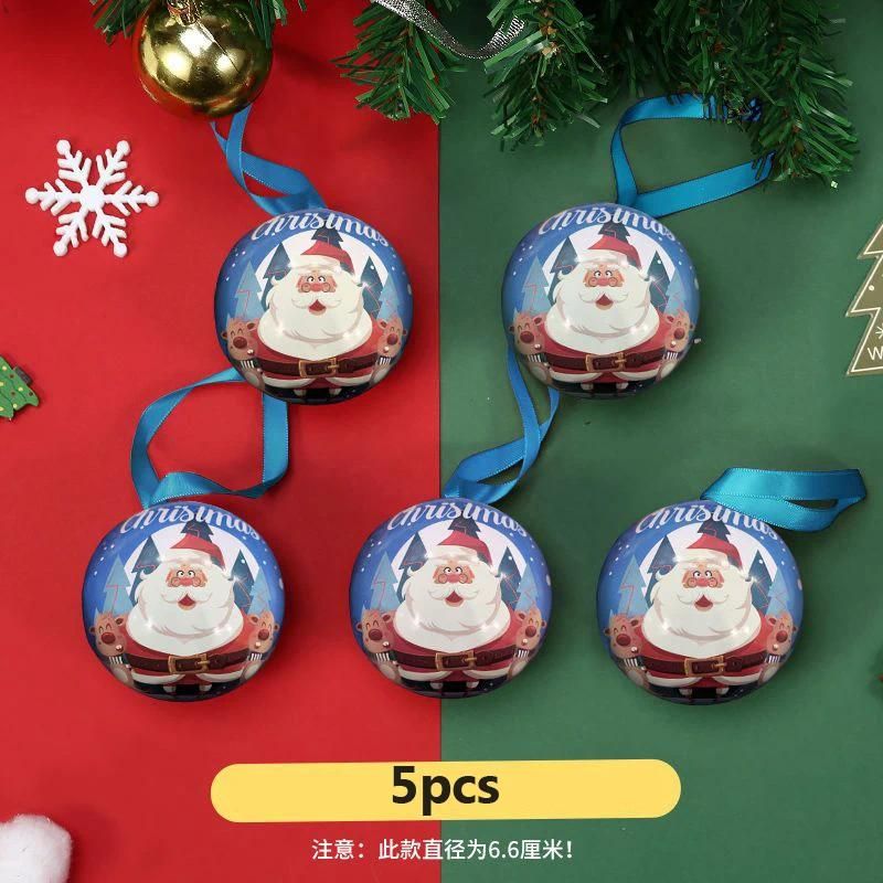 Père Noël bleu 7cm 5pcs