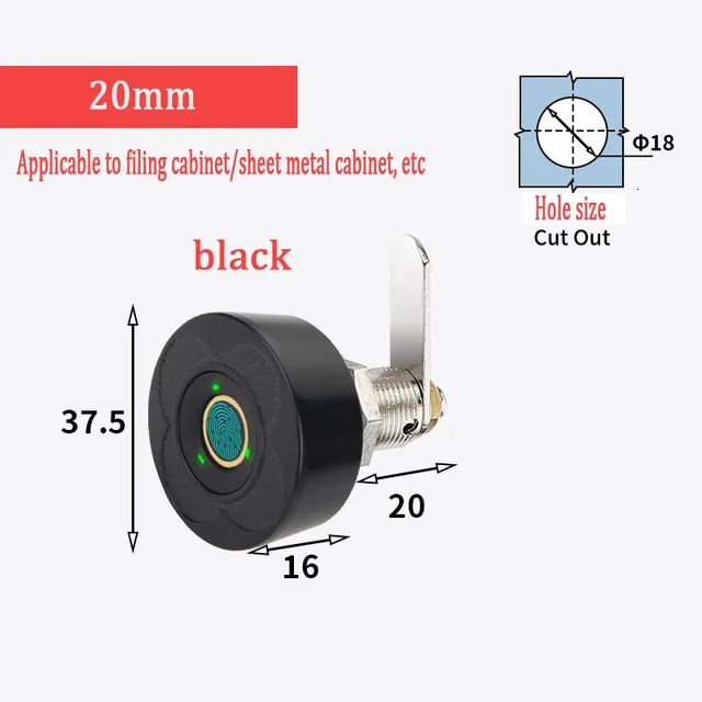 En typ 20mm svart