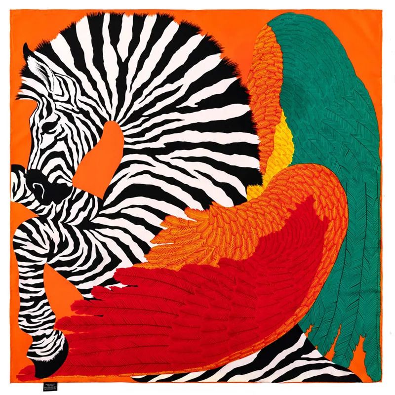 Fly Horse Orange-90cm x 90cm