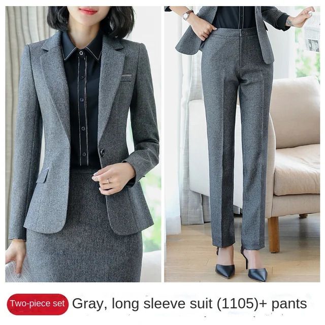 Pantalon de blazer gris