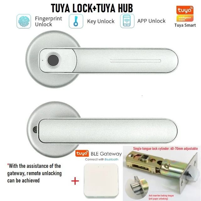 Tuya Lock S Hub-60-70mm justerbar