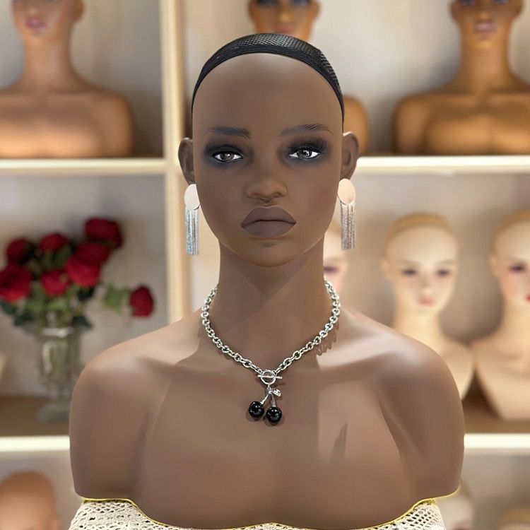 African Mannequin Head, African Display Head, Jewelry Display, Female Head