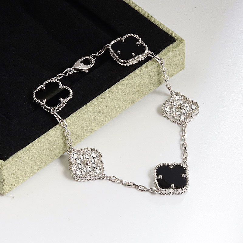 Diamant en onyx en argent