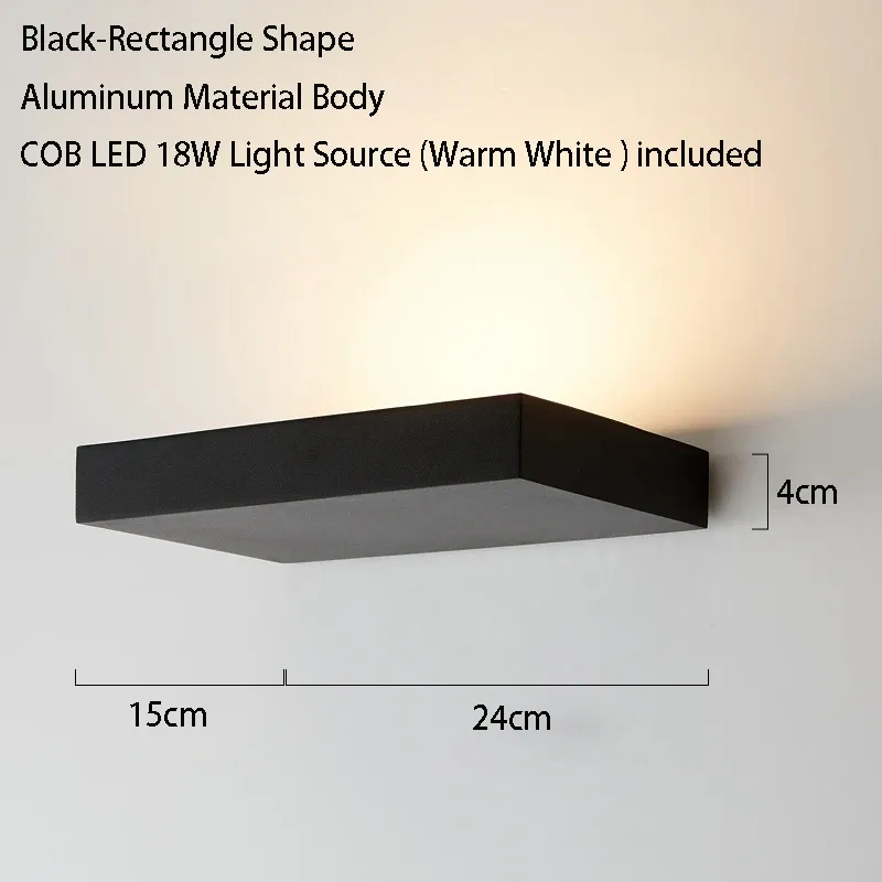 温かい白（2700-3500K）長方形の黒