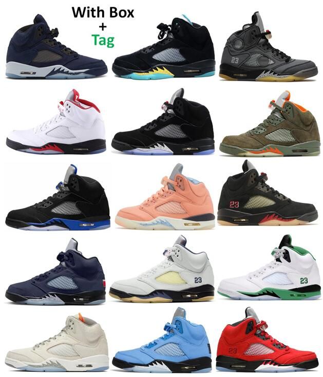 5s Basketball Shoes 5 Midnight Navy Olive AMM Aqua Craft UNC Metallic Black  Reflect Georgetown Oreo DJ Khaled Fire Red Racer Blue Raging Bull What The  Men Sneakers From Men_shoes, $32.2