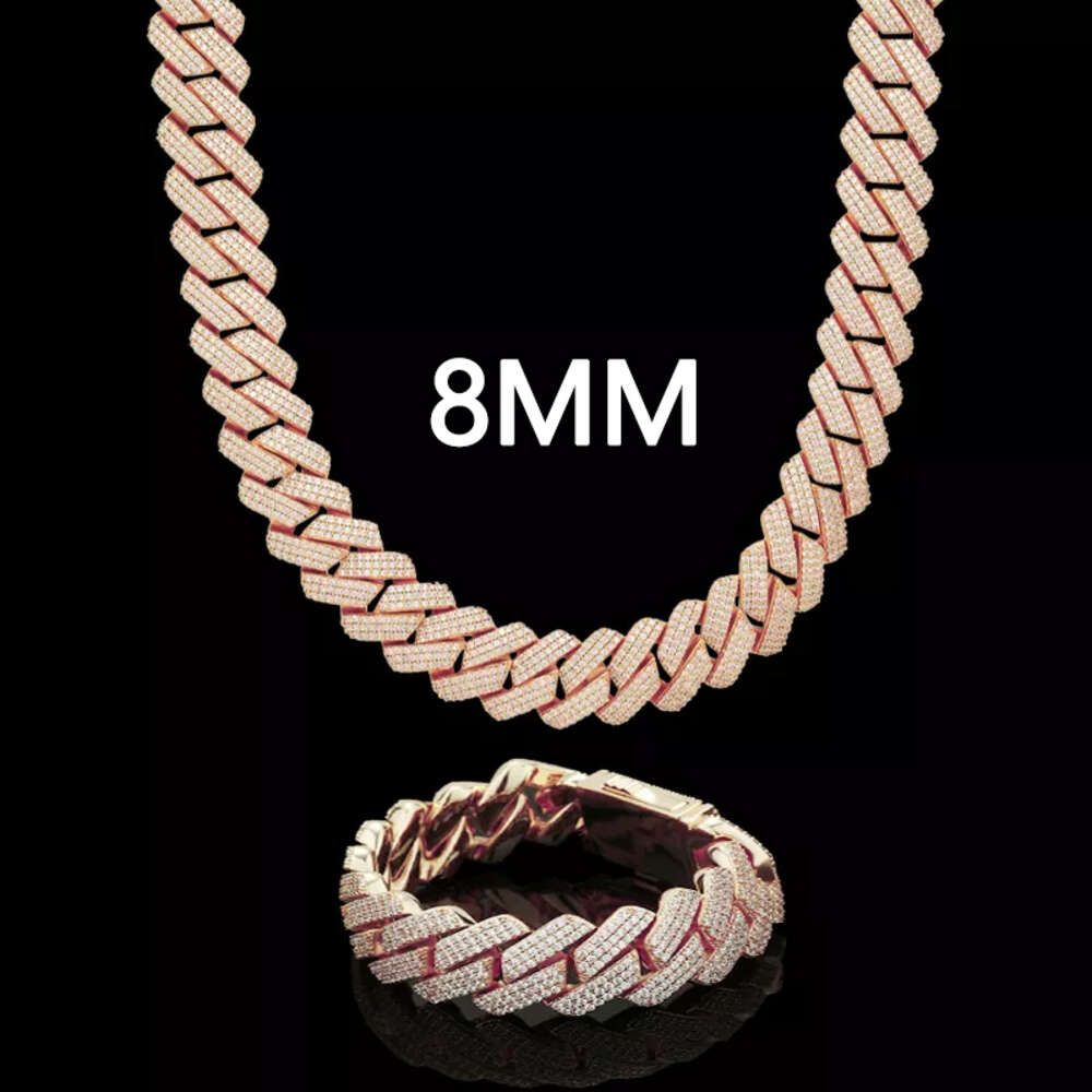 8 mm roségouden ketting (18-28 inch)