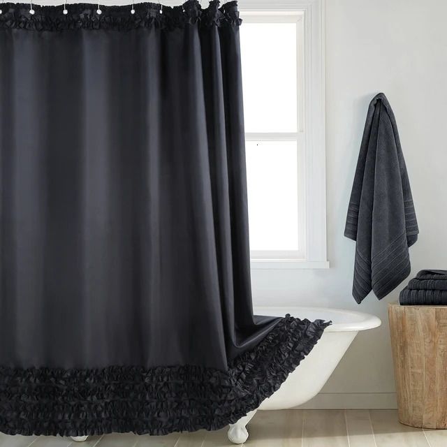 Folhos-preto-w 220cm x l 220cm