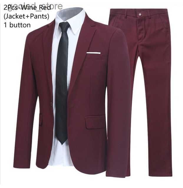 claret 2-piece suit