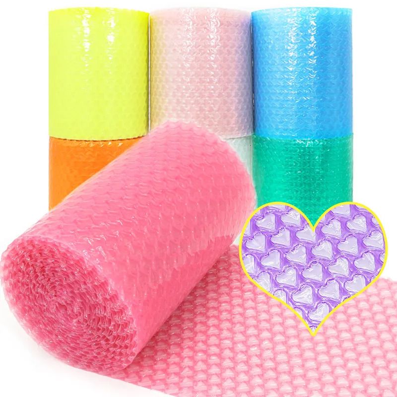 10pcs Heart Detail Bubble Wrap, Baby Pink PE Gift Packaging Bag, For Gift  Storage
