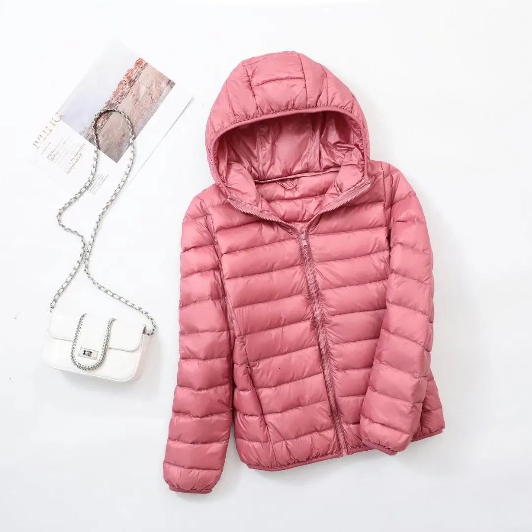 leather pink hooded